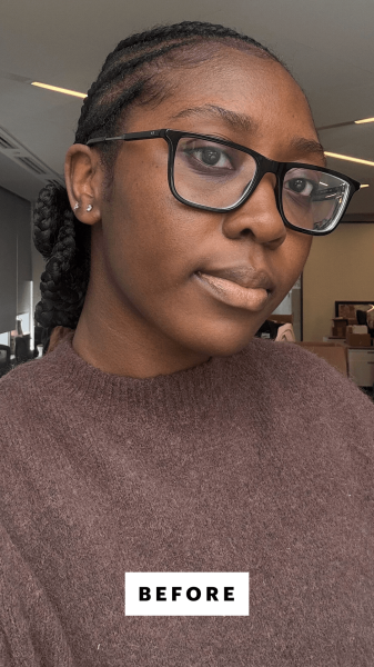 Associate beauty editor Annie BlayTettey before applying the Marc Anthony Strictly Curls Strength Shine Supreme Oil