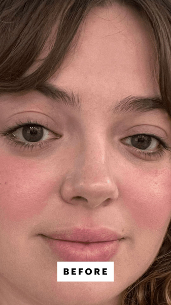 Hoffmann before applying YSL Lash Clash Extreme Volume Mascara